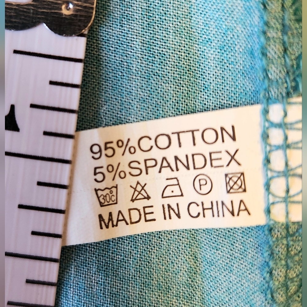 Teal Peacock Print Tunic Midi Dress🦚95% Cotton - Picture 6 of 8
